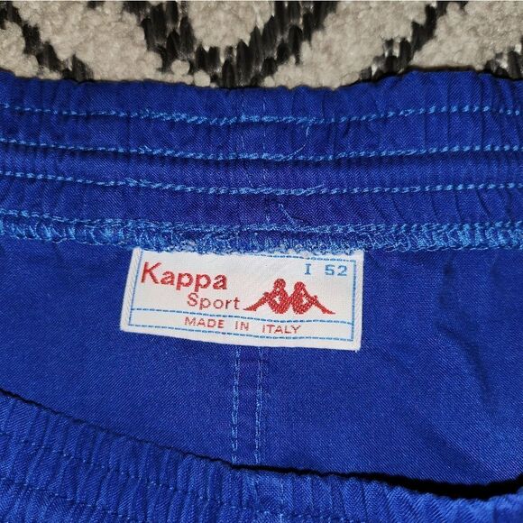 Vintage Kappa Blue Shorts.  These are tie only and have no elastic in waistband. - Picture 2 of 4